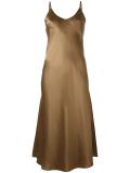 ruffle detail midi dress
