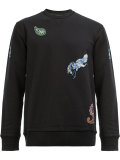 paisley embroidered sweatshirt