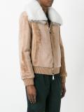 zipped leather jacket