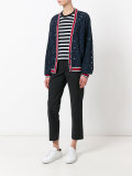 contrast hem cardigan