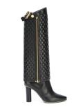 quilted knee-high boots