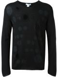 distressed circle design sweater