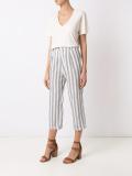 striped cropped trousers