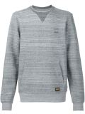striped crew neck sweatshirt