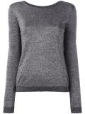 metallic knit blouse