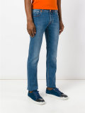 contrast pocket jeans