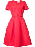 belted flared dress