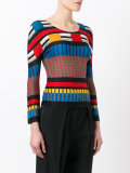 sheer detail longsleeved blouse