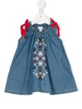 embroidered denim top