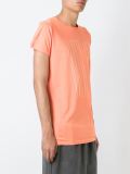 askew front print T-shirt