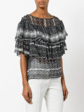 ruffled pattern blouse