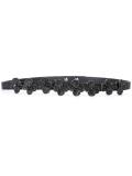 pave floral applique belt
