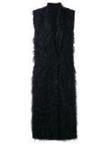 glitter effect midi gilet