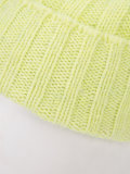 cashmere ribbed beanie 
