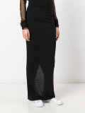 jersey long asymmetric skirt