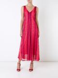 floral stripe lace dress