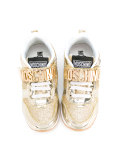 metallic lace-up sneakers