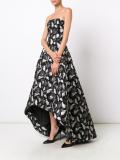 leaf embroidered gown