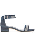 stud detail fringed sandals