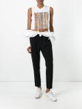 leopard bonded barcode tank top