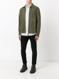 zipped suede jacket 