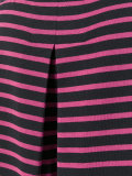 striped A-line dress