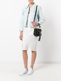 embellished-collar denim jacket