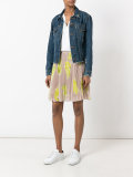 banana print pleated skirt