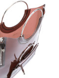 ring handle vinyl tote bag