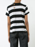 destroyed striped T-shirt