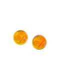 charm button clip-on earrings