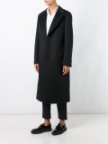 peaked lapel long coat