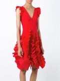 pleated ruffled dress