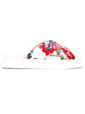 floral slider sandals 