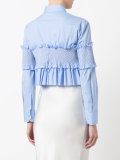 ruffled cropped shirt