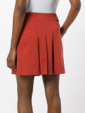 pleated mini skirt