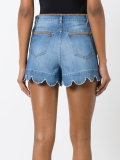 waved trim shorts 