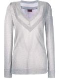 shimmery v-neck jumper