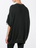 skull print distressed sweatshirt