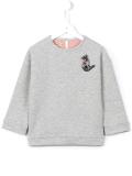 crystal cat patch sweatshirt