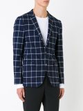 checked single breasted blazer