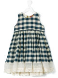 check pleated dress
