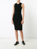 ribbed knit fitted dress