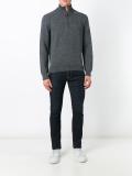 ribbed zip collar jumper