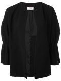 ruched sleeve open jacket 