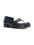 contrast vamp penny loafers