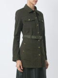 belted parka