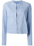 collarless jacket