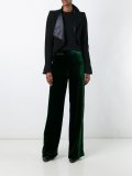 'Hiram' velour straight trousers