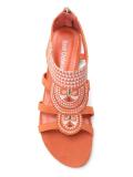 leather flat sandals